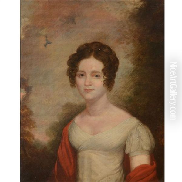 Portrait Of Ms D'elincourt Oil Painting by Gilbert Stuart