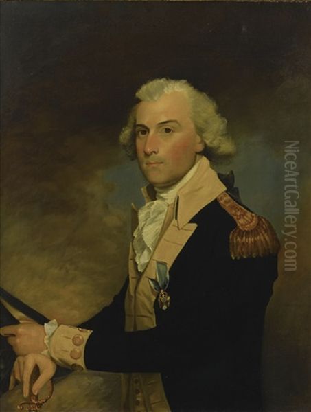 Portrait Of General Matthew Clarkson With The Order Of Cincinnati Badge Oil Painting by Gilbert Stuart