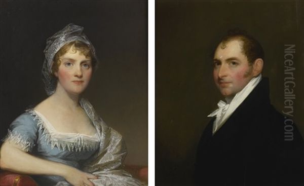 Mr. And Mrs. Edward Tuckerman: A Pair Of Portraits Oil Painting by Gilbert Stuart