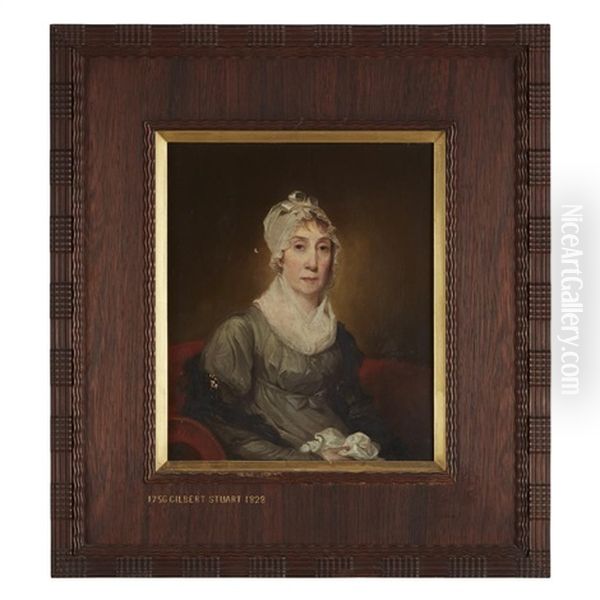 Portrait Of A Seated Lady Oil Painting by Gilbert Stuart