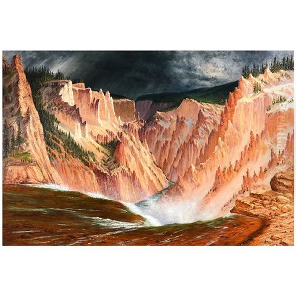 River Canyon Oil Painting by James Everett Stuart