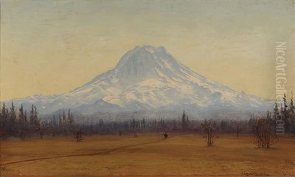 Morning, Mt. Tacoma, 10 Miles South Of Tacoma City, Washington Oil Painting by James Everett Stuart