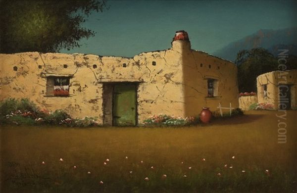 Adobe Shack, Mexico Oil Painting by James Everett Stuart