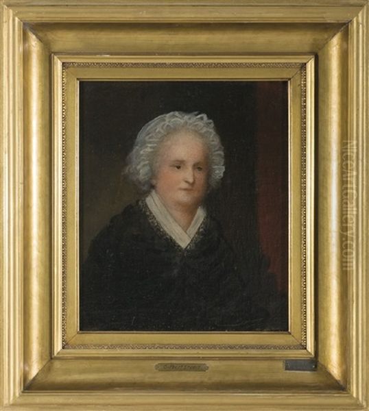 Portrait Of Martha Washington, After Stuart (+ Portrait Of George Washington; Pair) Oil Painting by Jane Stuart