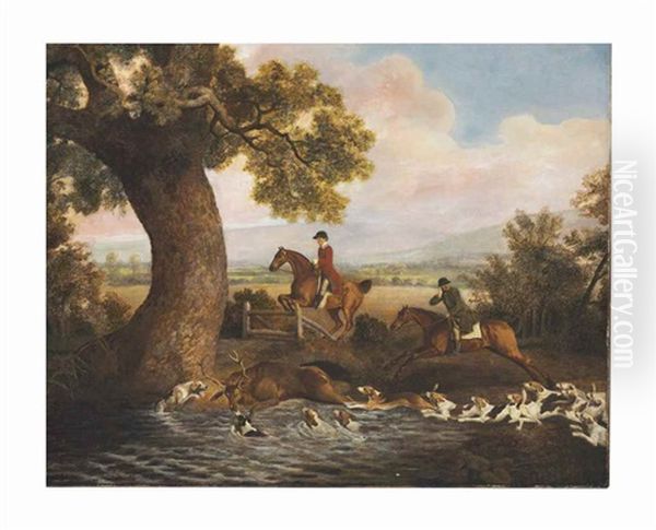 An Incident At The Grosvenor Hunt Oil Painting by George Stubbs