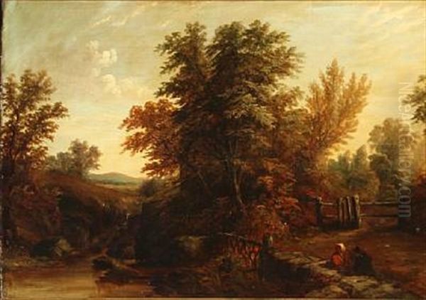 Autumn Landscape Oil Painting by Ralph Reuben Stubbs