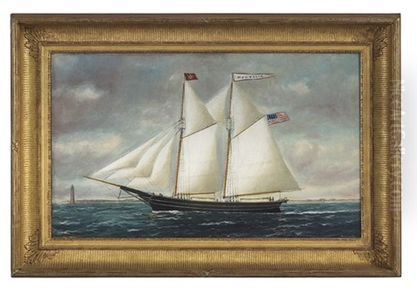 Portrait Of The Schooner Magnolia Oil Painting by William Pierce Stubbs