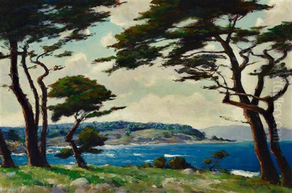 Blue Waters, Monterey Oil Painting by Dedrick B. Stuber