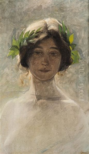 Girls With Laurel Wreath by Camill Stuchlik