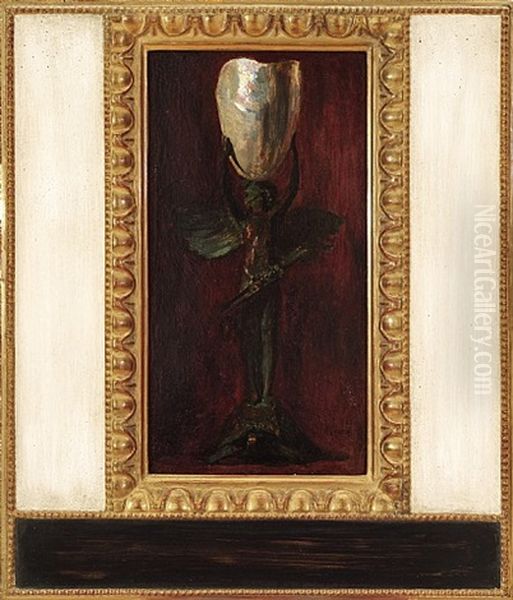 Vase Mit Chrysanthemen Oil Painting by Franz von Stuck