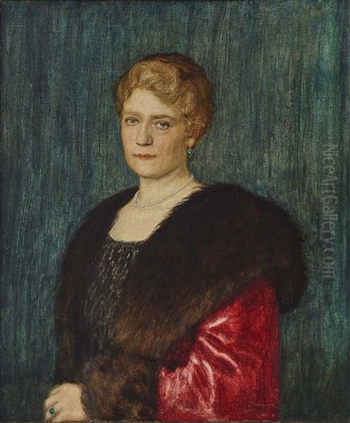 Portrait Of Adele Kloenne Oil Painting by Franz von Stuck