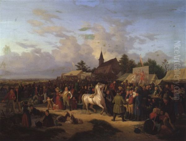 Vierlander Jahrmarkt Oil Painting by Heinrich Stuhlmann