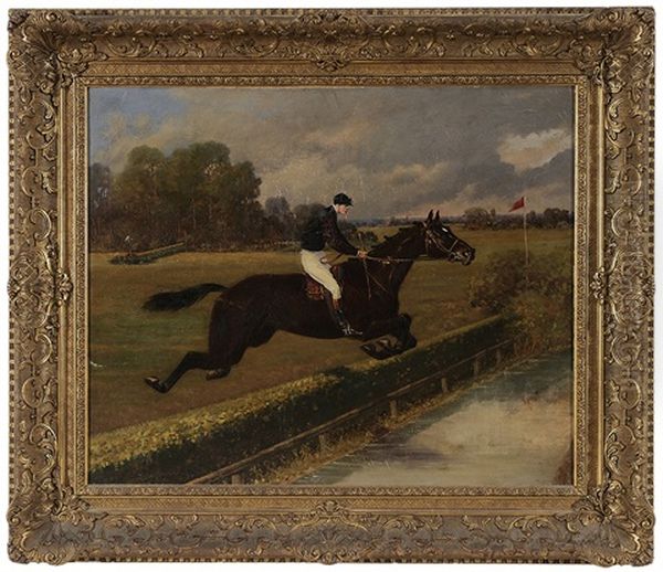 Steeplechase At Andover Oil Painting by Henry Stull