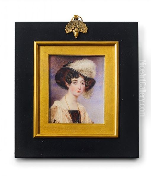 A Portrait Of A Young Actress In A Hat by Samuel John Stump