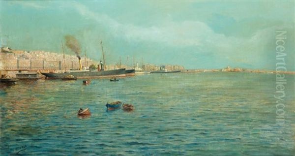 Port D'alger Oil Painting by Michel Sturla