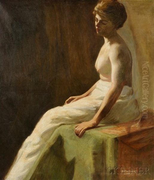 Seated Nude Oil Painting by Helen Sturtevant