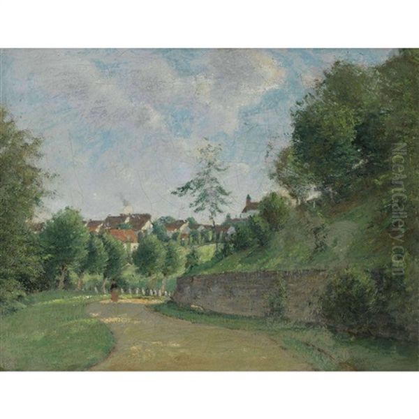 Sonniger Weg Bei Schaffhausen Oil Painting by Hans Sturzenegger