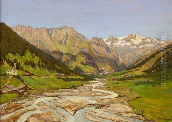 Weitlaufiges Tal Oil Painting by Hans Sturzenegger