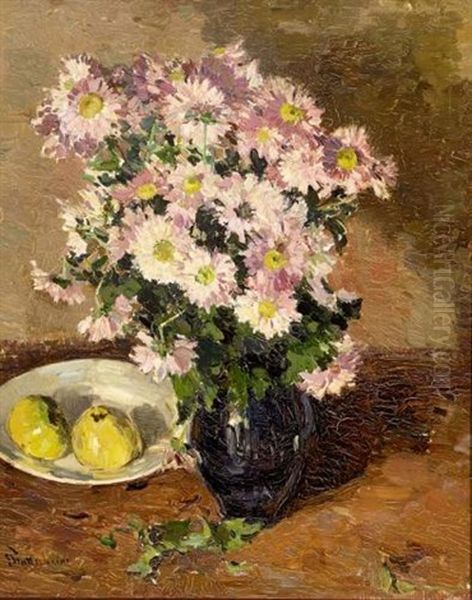 Flower Still Life Oil Painting by Louis Stutterheim