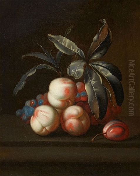 Still Life With Fruit Oil Painting by Ernst Stuven