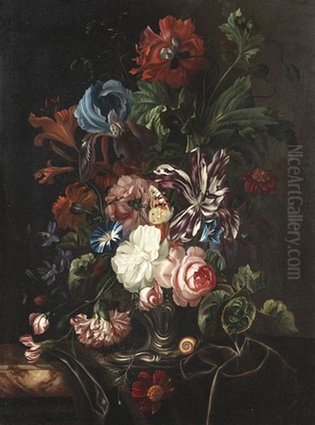 Blumenstillleben Oil Painting by Ernst Stuven