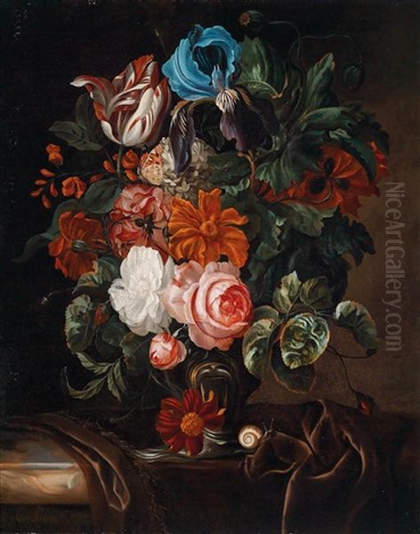 Blumen In Einer Vase Oil Painting by Ernst Stuven