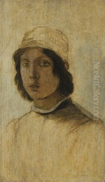 Filippino Lippi's Self-portrait Oil Painting by Jan Styka