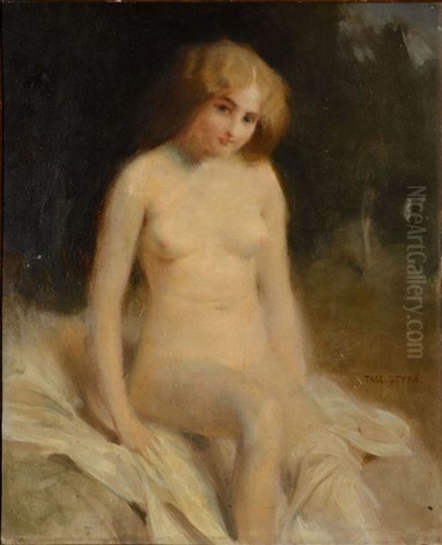 Baigneuse Blonde Oil Painting by Tadeusz Styka