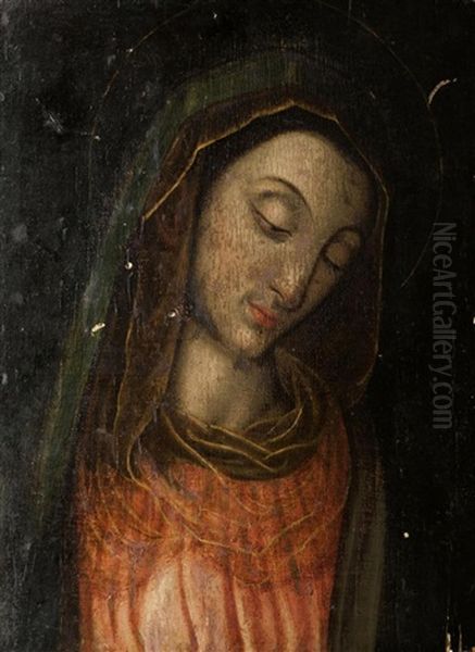 Portrait Of The Madonna Oil Painting by Bartolomeo (il Bramantino) Suardi