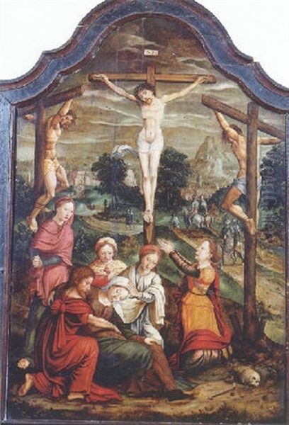 The Crucifixion Oil Painting by Lambert Suavius