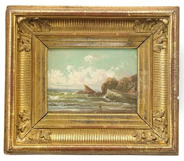 Crimean Coastal Scene (+ Another; Pair) Oil Painting by Rufin Gavrilovich Sudkovsky