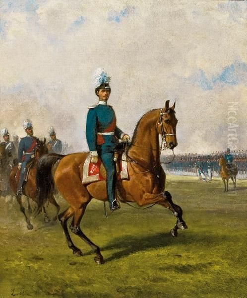 Konig Ludwig Ii. Zu Pferd Oil Painting by Louis Braun