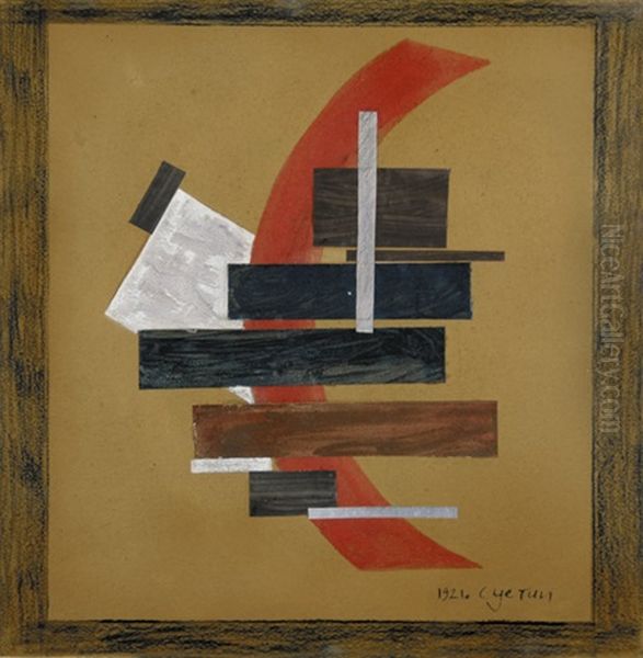 Suprematistische Komposition Oil Painting by Nikolay Suetin