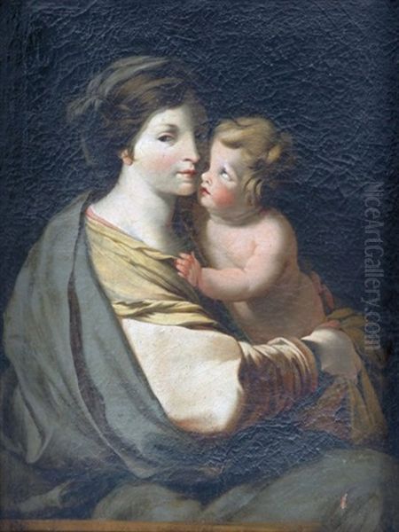 Vierge A L'enfant Oil Painting by Eustache Le Sueur