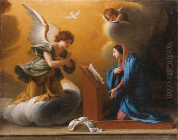 L'annonciation Oil Painting by Eustache Le Sueur