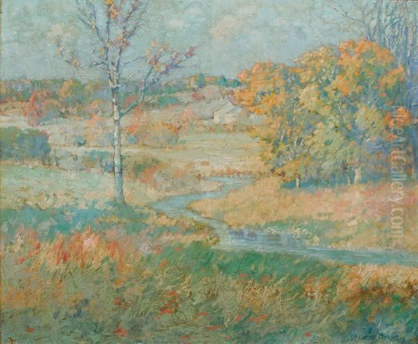 Brook At Old Lyme, Conn. Oil Painting by Maurice Braun