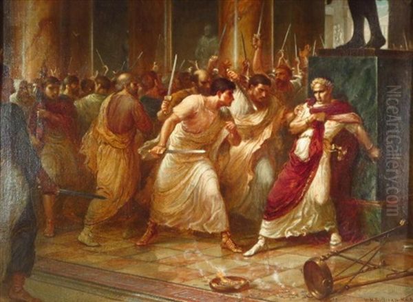 Et Tu Brute (death Of Caesar) Oil Painting by William Holmes Sullivan