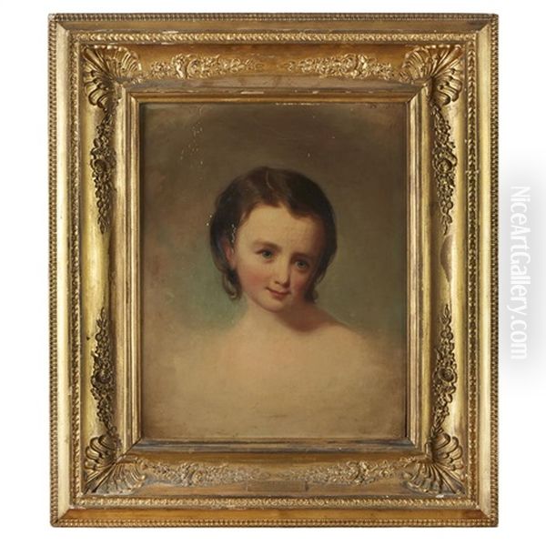 Portrait Of Annie E. Biddle  Of Philadelphia, Pa, 1827 Oil Painting by Thomas Sully