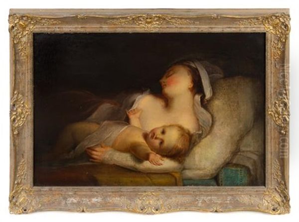 Sleeping Mother And Child by Thomas Sully