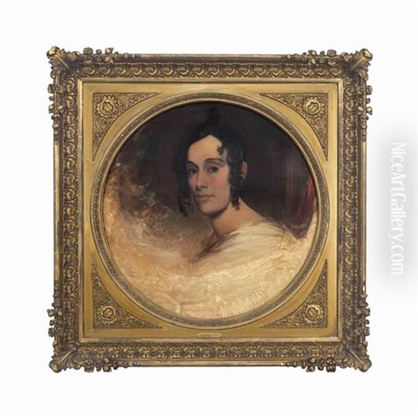 Mrs. Francis Dawson (sarah Morgan) Oil Painting by Thomas Sully