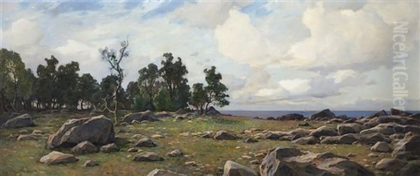 Landscape From Kasko Finland Oil Painting by Thure Sundell