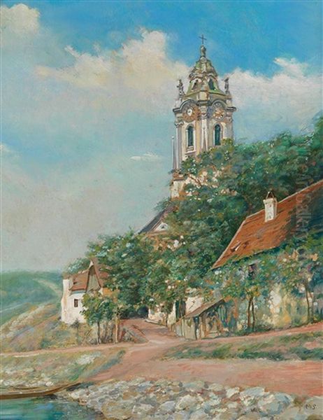 View Of The Church In Durnstein by Max Suppantschitsch