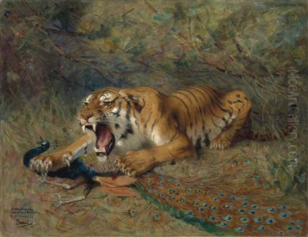 Le Tigre Et Le Paon by Gustave Surand