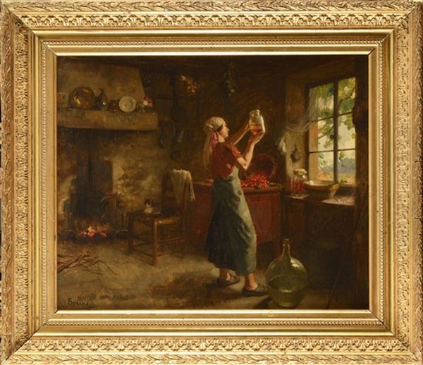 La Cuisiniere Oil Painting by Gustave Surand