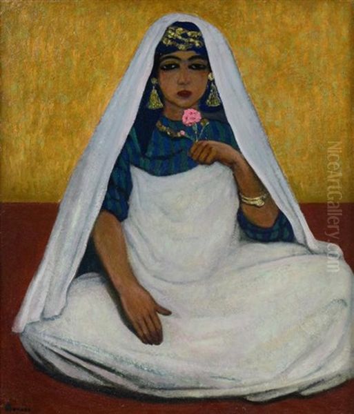 Portrait D'algerienne Oil Painting by Andre Sureda