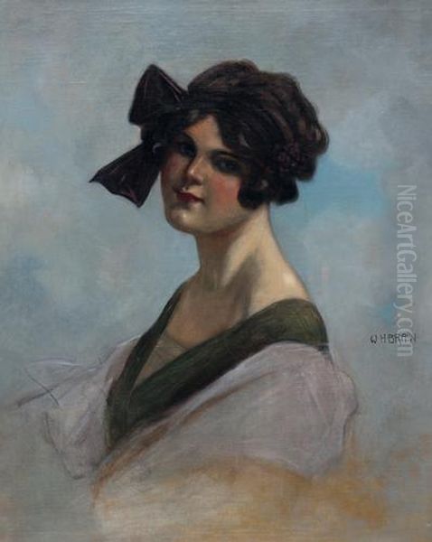 Ritratto Di Ragazza Oil Painting by Wilhelm Braun