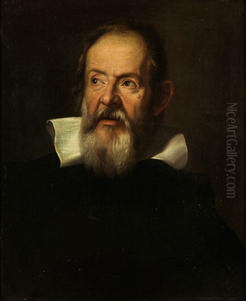 Portraitbildnis Des Astronomen Galileo Galilei (1564-1641) Oil Painting by Justus Sustermans