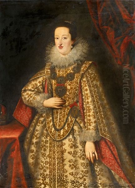 Portrait Of Empress Eleonore Gonzaga Oil Painting by Justus Sustermans