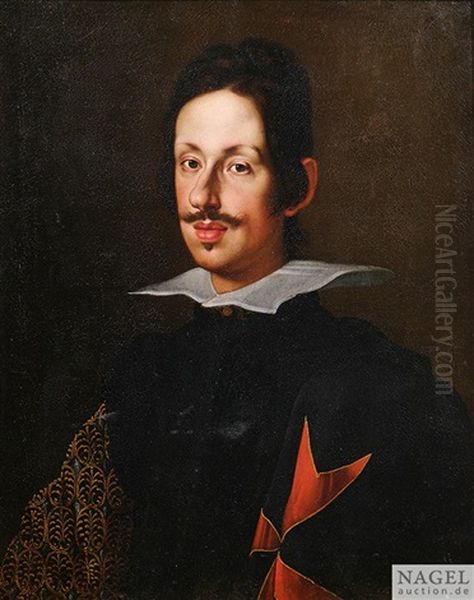 Portrait Des Ferdinando Ii (1610-1670) De Medici, Grosherzog Der Toskana Im Dunklen Gewand Des Toskanischen St.-stephans-orden Oil Painting by Justus Sustermans