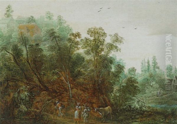 Waldlandschaft Mit Reisenden Oil Painting by Reyer Claesz Suycker